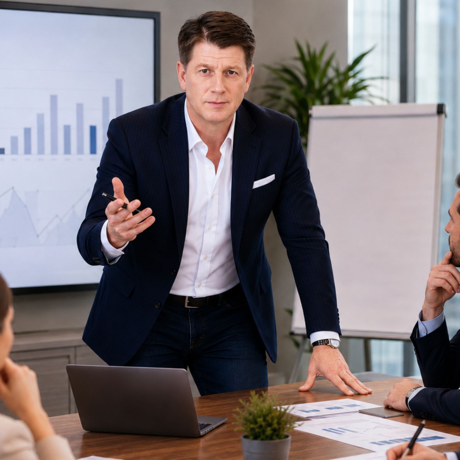 David Caruso consulting with business owners